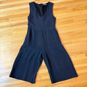 🖤 Minimalist Black Wide-Leg Sleeveless Jumpsuit 🖤 Brand: Mirrou Size: AUS 10,